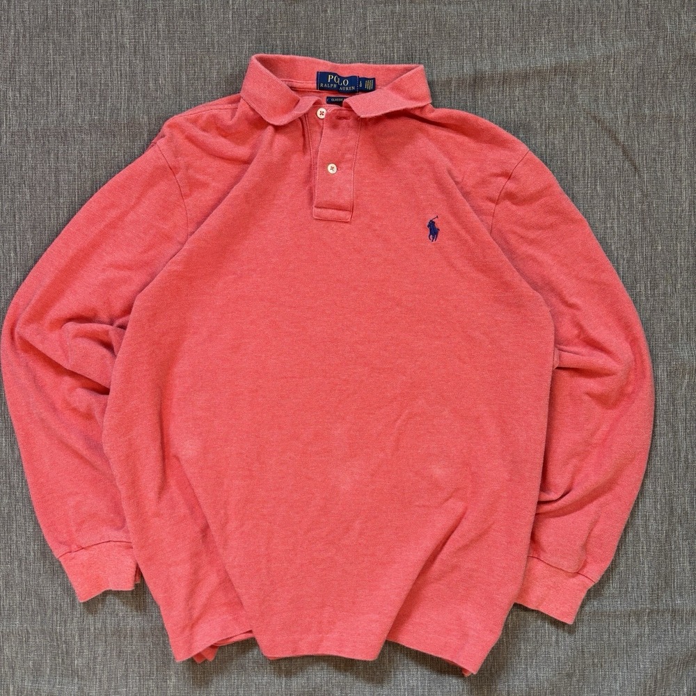 Pink/Red Polo Ralph Lauren polo shirt -  L